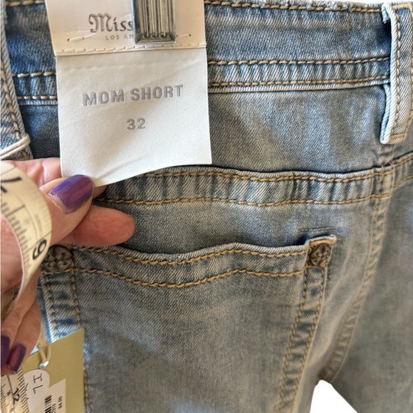 Miss Me Light Blue Denim Women's Bermudas - Picture 4 of 4